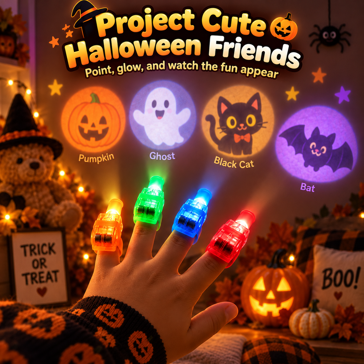 Halloween Glow Finger Lights ๐