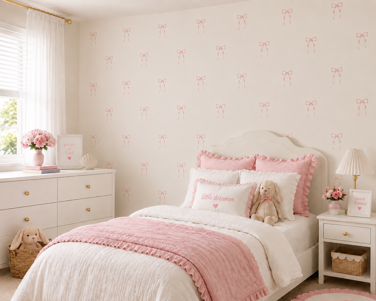 🎀 Pink Bow Wall Decor Stickers — Create a Dreamy Space ✨