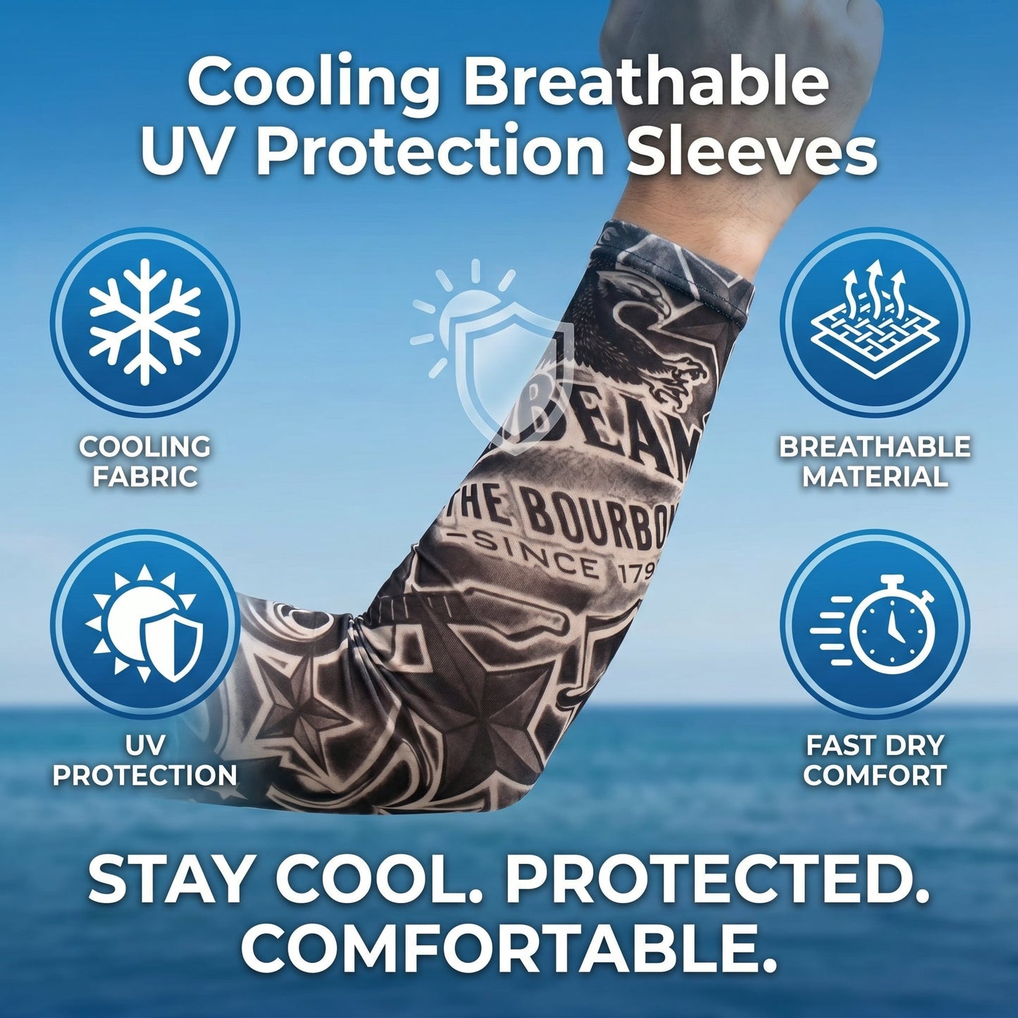 UV Protection Cooling Breathable Arm Sleeve Sun Protective