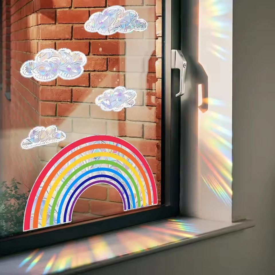 Suncatcher window stickers set of 4 clouds ☁️