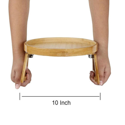 COZY SOFA ARMREST WOODEN ROUND TRAY