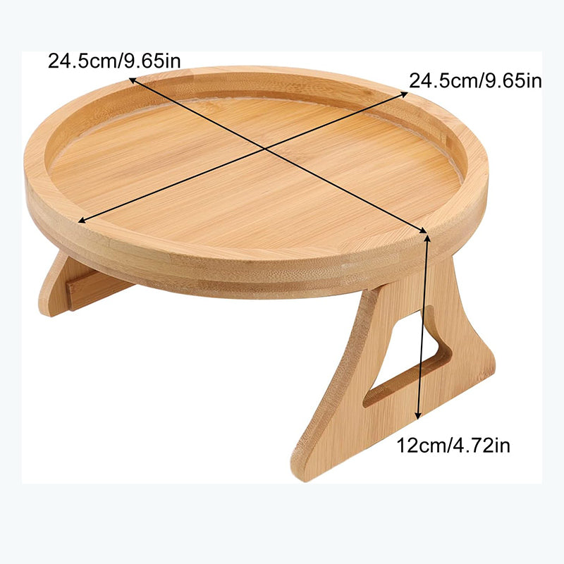 COZY SOFA ARMREST WOODEN ROUND TRAY