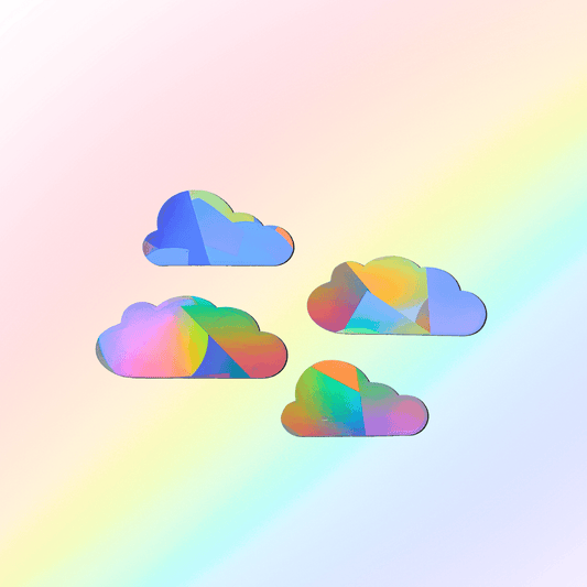 Suncatcher window stickers set of 4 clouds ☁️