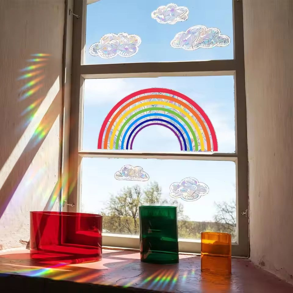 Suncatcher window stickers set of 4 clouds ☁️