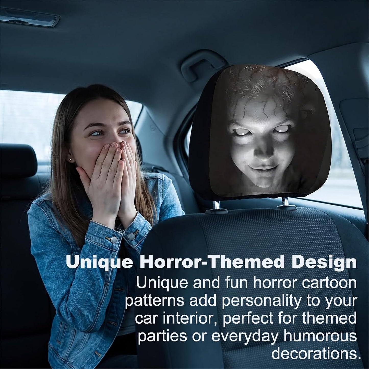 Ghost Face Headrest Covers
