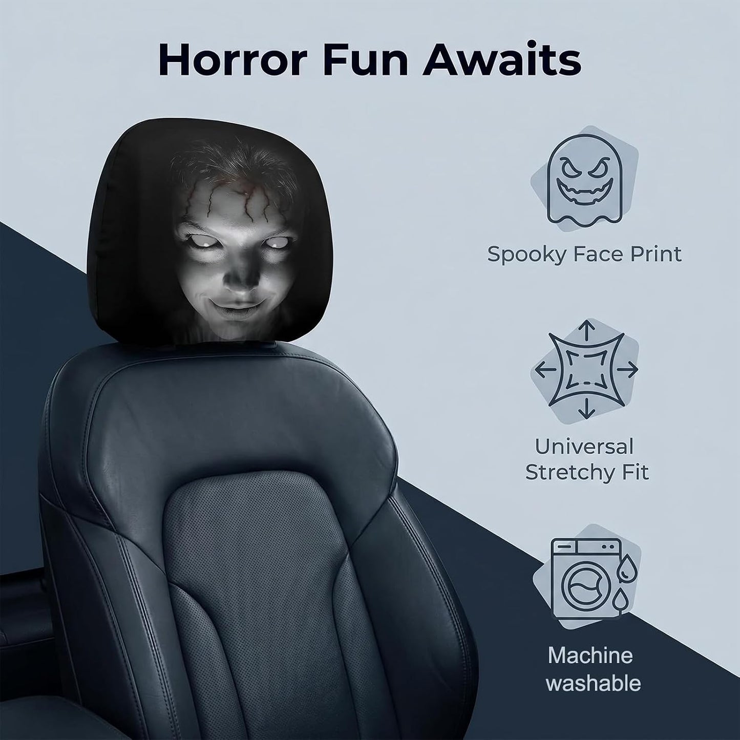 Ghost Face Headrest Covers
