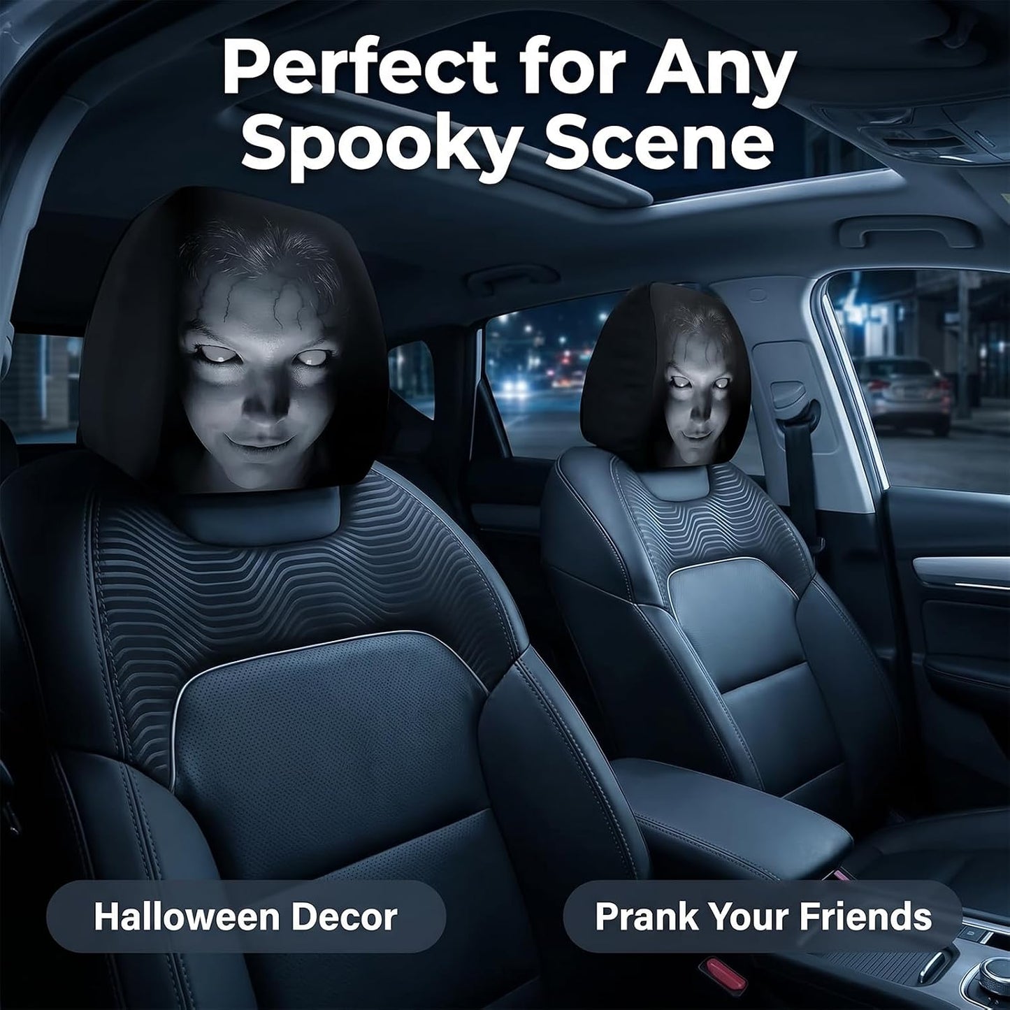 Ghost Face Headrest Covers