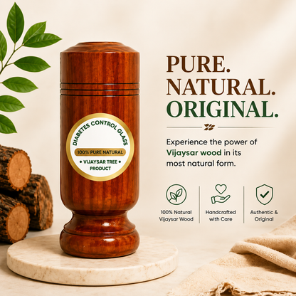 Vijaysar Wooden Sugar Control Glass