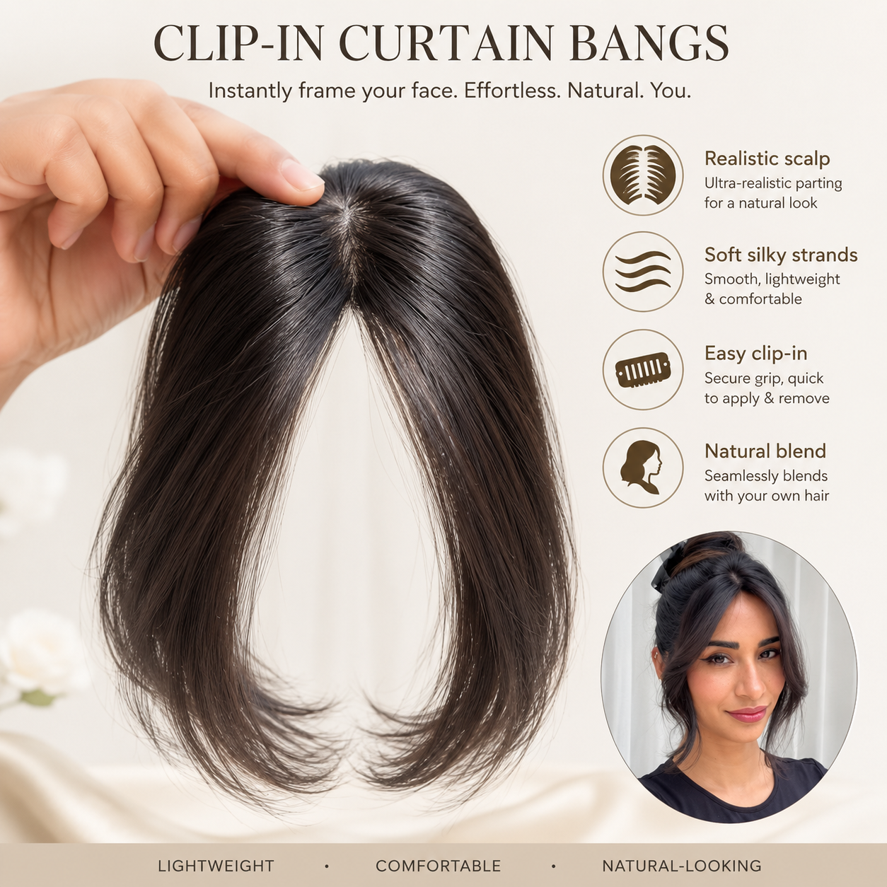 Clip-In Curtain Bangs ✨