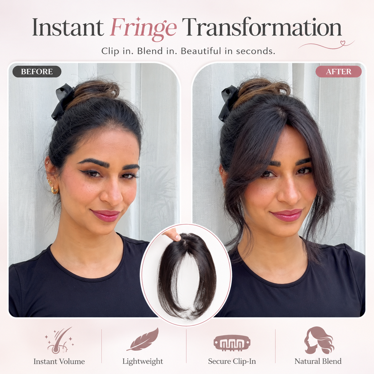 Clip-In Curtain Bangs ✨