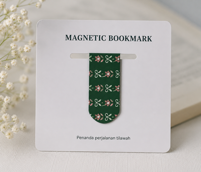 Magnetic Bookmark – Elegant Floral Page Marker