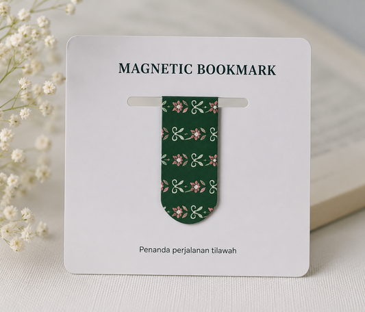 Magnetic Bookmark – Elegant Floral Page Marker