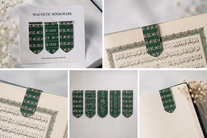 Magnetic Bookmark – Elegant Floral Page Marker