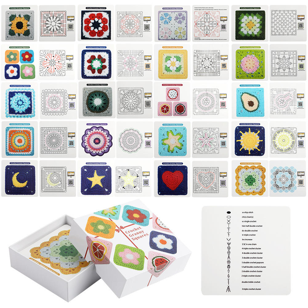 🧶 Crochet Granny Square DIY Kit – Beginner Knitting & Crochet Craft Set
