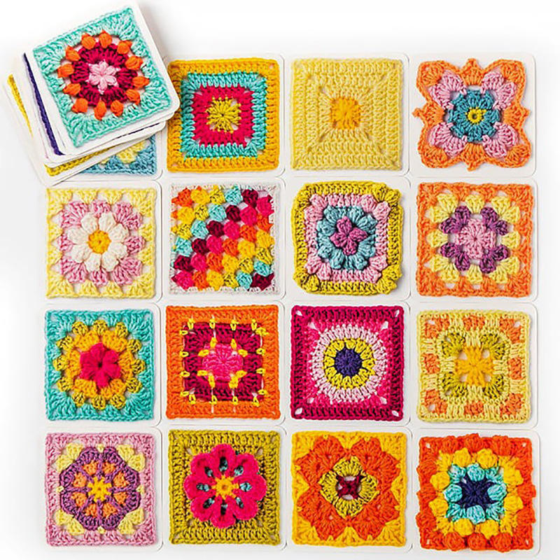🧶 Crochet Granny Square DIY Kit – Beginner Knitting & Crochet Craft Set