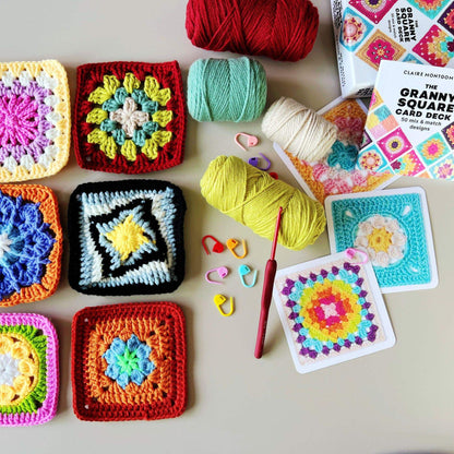 🧶 Crochet Granny Square DIY Kit – Beginner Knitting & Crochet Craft Set