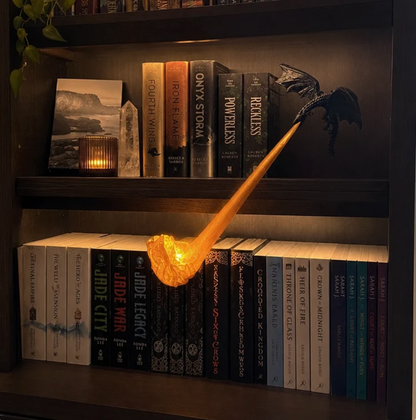 Dragon Bookshelf Lamp — Fire-Breathing Fantasy Light 🐉