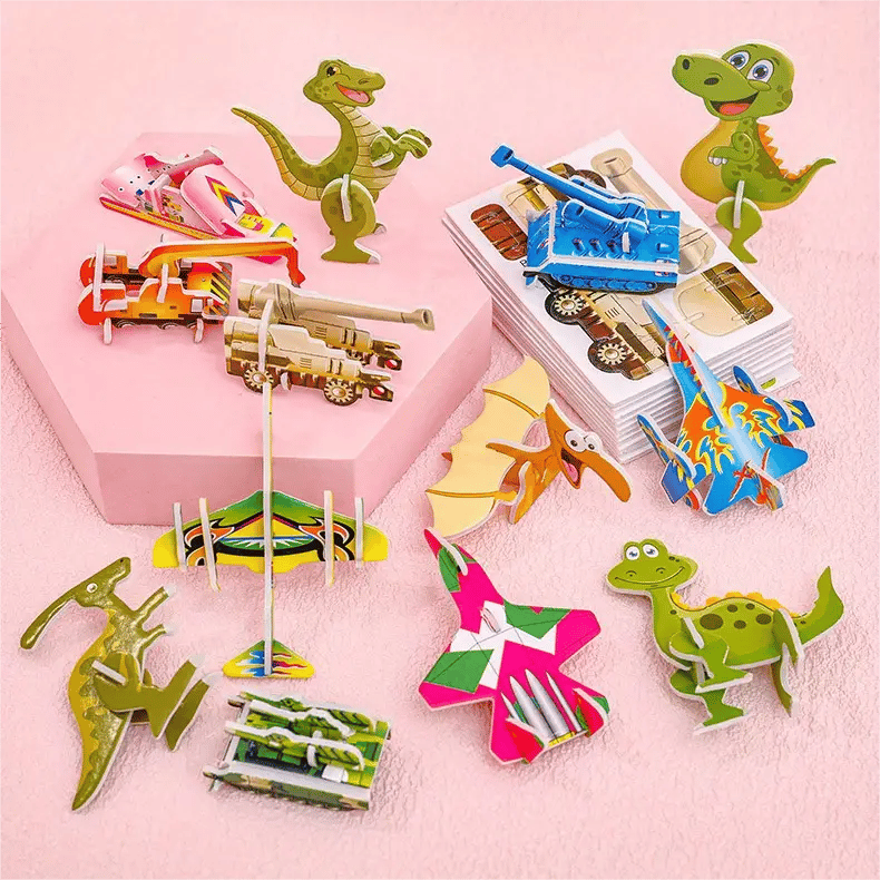 Reusable Educational 3D Cartoon Puzzle – 25 PCS