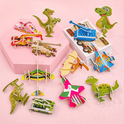 Reusable Educational 3D Cartoon Puzzle – 25 PCS